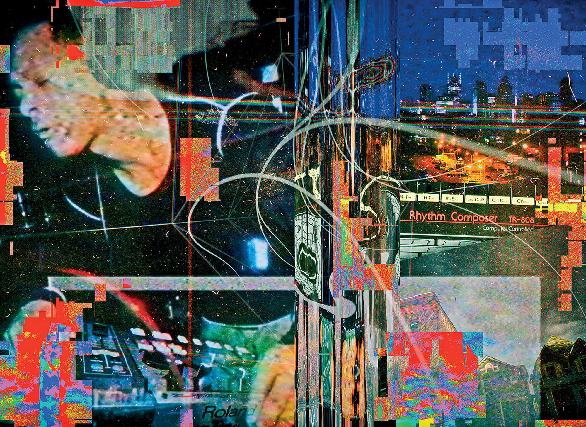 アート・デザイン・音楽 Super Pose Book Tokyo Japan Retro 80's Synth Wave Pop Style CyberPunk Wall