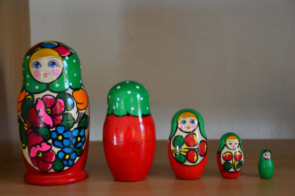 Japanese store nesting dolls