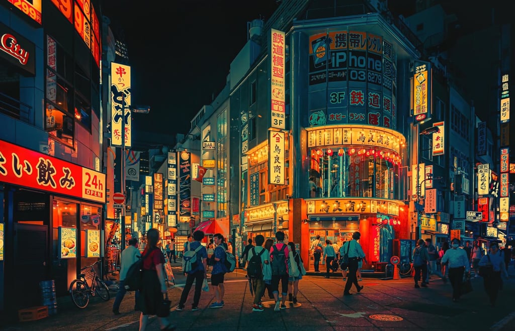 Neon Lights by Night by Anthony Presley / Pen ペン